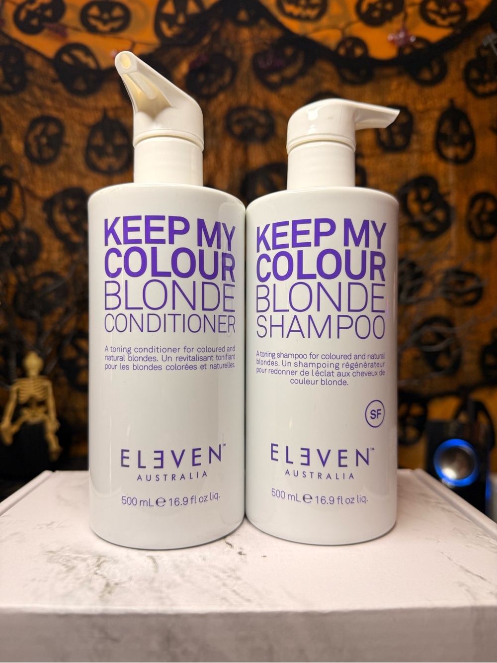 Keep My Colour Blonde Shampoo - White with Purple Text